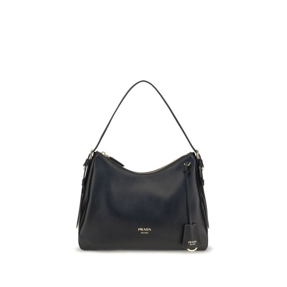 Prada Black Calf Leather Bos Taurus Shoulder Women's Bag
